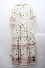 画像2: PINK HOUSE / クッキーラビッツプリントパッチワークワンピース  アイボリー I-25-10-29-065-LO-OP-SA-ZI (2)