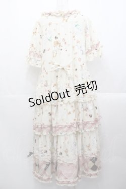 画像2: PINK HOUSE / クッキーラビッツプリントパッチワークワンピース  アイボリー I-25-10-29-065-LO-OP-SA-ZI