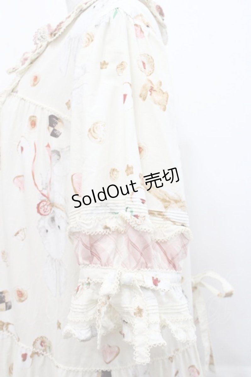 画像3: PINK HOUSE / クッキーラビッツプリントパッチワークワンピース  アイボリー I-25-10-29-065-LO-OP-SA-ZI (3)