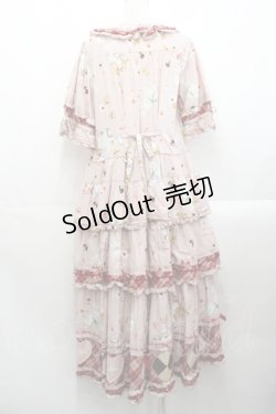 画像2: PINK HOUSE / クッキーラビッツプリントパッチワークワンピース  ピンク I-25-10-29-066-LO-OP-SA-ZI