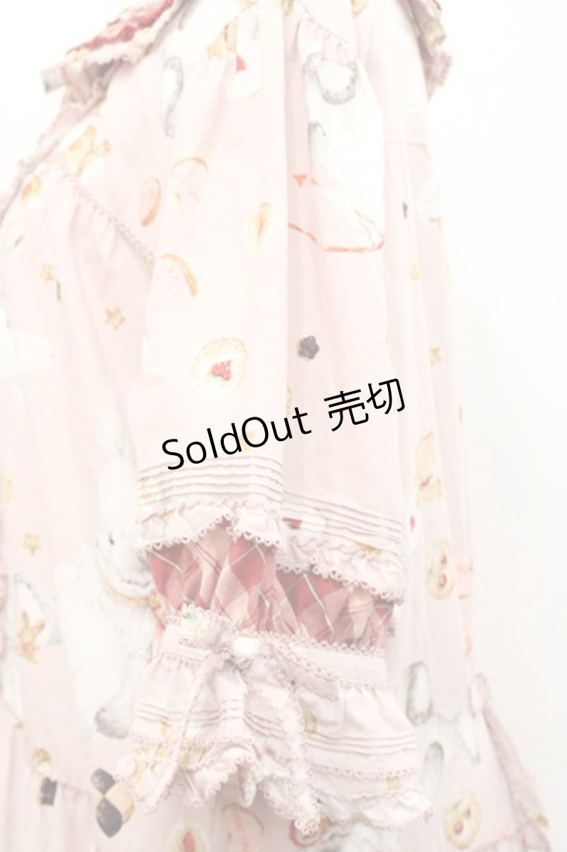 画像4: PINK HOUSE / クッキーラビッツプリントパッチワークワンピース  ピンク I-25-10-29-066-LO-OP-SA-ZI (4)