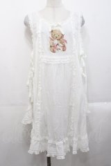 PINK HOUSE / ひな菊ロンド刺繍タブリエ  白 I-25-10-29-068-LO-OP-SA-ZS