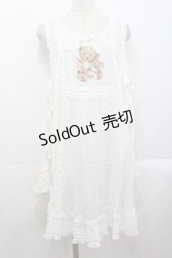 画像1: PINK HOUSE / ひな菊ロンド刺繍タブリエ  白 I-25-10-29-068-LO-OP-SA-ZS