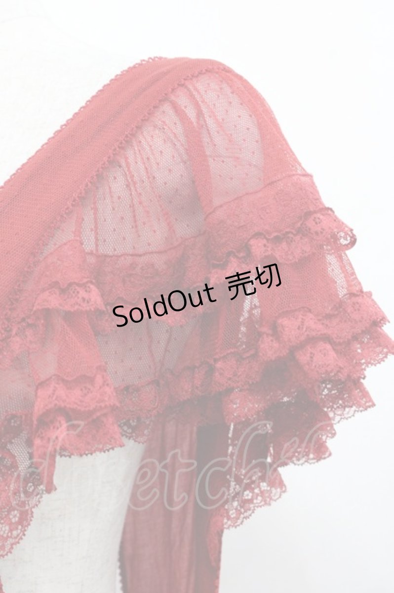 画像4: PINK HOUSE / ローズ刺繍使いタブリエドレス  赤 I-25-10-29-070-LO-OP-SA-ZS (4)