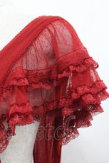 画像4: PINK HOUSE / ローズ刺繍使いタブリエドレス  赤 I-25-10-29-070-LO-OP-SA-ZS (4)