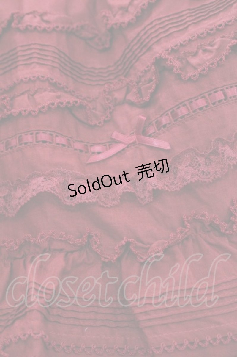 画像5: PINK HOUSE / ローズ刺繍使いタブリエドレス  赤 I-25-10-29-070-LO-OP-SA-ZS (5)