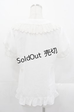 画像2: JanJuan（海外ロリータブランド） / レース襟半袖ブラウス M アイボリー I-25-10-29-001-LO-BL-SA-ZI