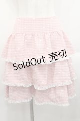 mellfy memory / Fancy Heart tweedスカート M ピンク I-25-10-29-074-LO-SK-SA-ZI
