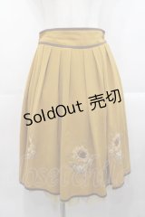 axes femme / 向日葵クロスステッチ刺繍スカート  カラシ I-25-10-29-078-AX-SK-SA-ZI