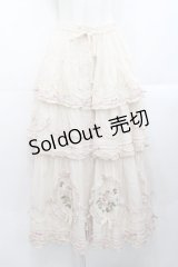 PINK HOUSE / Berry Rose刺繍入りパッチワークスカート  生成り I-25-10-29-082-LO-SK-SA-ZI