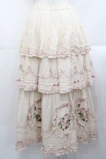 画像2: PINK HOUSE / Berry Rose刺繍入りパッチワークスカート  生成り I-25-10-29-082-LO-SK-SA-ZI (2)