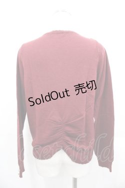 画像2: axes femme / サテンリボンニットカーデ  ボルドー I-25-10-29-011-AX-TO-SA-ZI