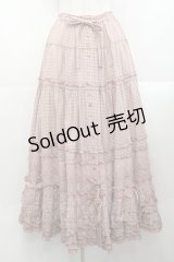 PINK HOUSE / 綿レース使いアンティークギンガムスカート  ピンクチェック I-25-10-29-083-LO-SK-SA-ZI