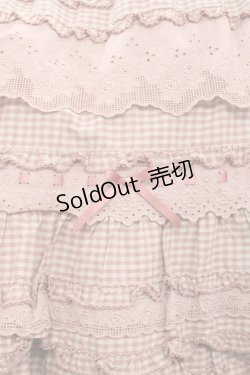 画像3: PINK HOUSE / 綿レース使いアンティークギンガムスカート  ピンクチェック I-25-10-29-083-LO-SK-SA-ZI