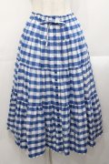 PINK HOUSE / ブロックギンガムチェックスカート  ブルー I-25-10-29-084-LO-SK-SA-ZI