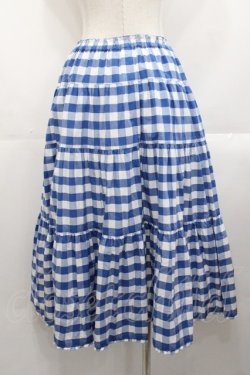 画像2: PINK HOUSE / ブロックギンガムチェックスカート  ブルー I-25-10-29-084-LO-SK-SA-ZI