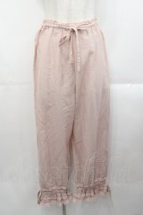 PINK HOUSE / モノグラムロゴ刺繍入りドロワーズ  ピンク I-25-10-29-085-LO-PA-SA-ZI