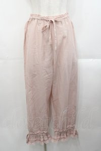 PINK HOUSE / モノグラムロゴ刺繍入りドロワーズ  ピンク I-25-10-29-085-LO-PA-SA-ZI