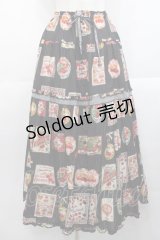 PINK HOUSE / チェリープリントスカート  黒 I-25-10-29-086-LO-SK-SA-ZI