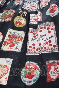 画像3: PINK HOUSE / チェリープリントスカート  黒 I-25-10-29-086-LO-SK-SA-ZI