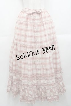 画像1: PINK HOUSE / オリジナルチェックスカート  ピンクチェック I-25-10-29-087-LO-SK-SA-ZI
