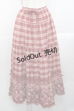 画像1: PINK HOUSE / オリジナルチェックスカート  ピンクチェック I-25-10-29-088-LO-SK-SA-ZI