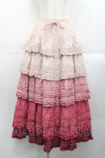 画像1: PINK HOUSE / 段々ピコフリルフリルスカート  ピンクグラデーョン I-25-10-29-089-LO-SK-SA-ZI (1)