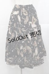 PINK HOUSE / フラッフィー・キティーズプリントスカート  ブラック I-25-10-29-090-LO-SK-SA-ZI