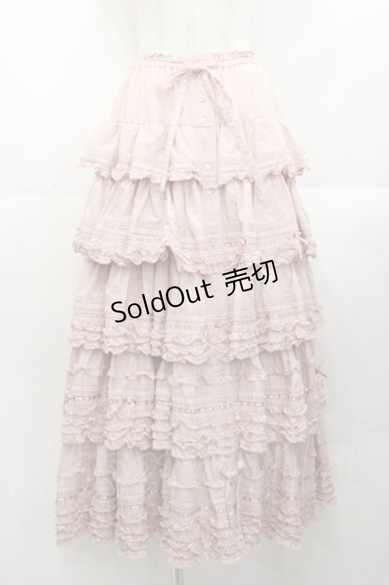 画像1: PINK HOUSE / ローンフリルスカート  ピンク I-25-10-29-091-LO-SK-SA-ZI (1)