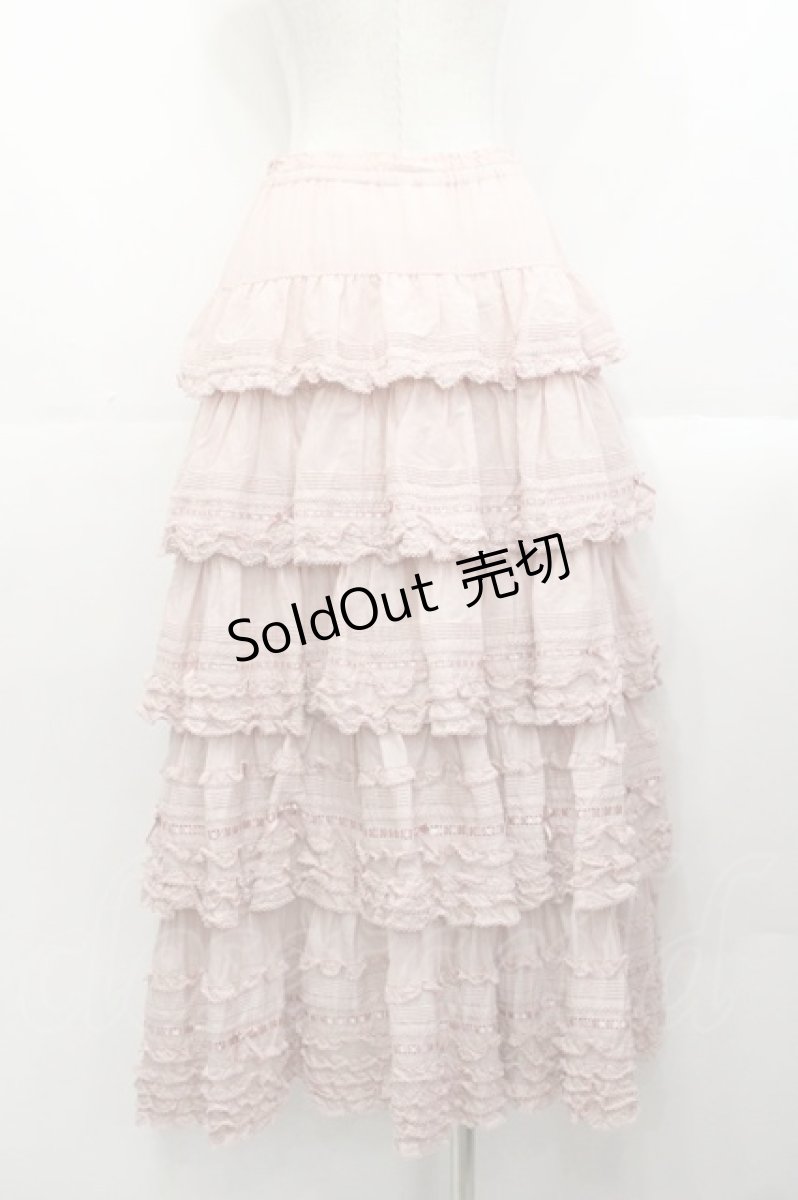画像2: PINK HOUSE / ローンフリルスカート  ピンク I-25-10-29-091-LO-SK-SA-ZI (2)