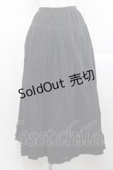 PINK HOUSE / 裾ピコフリルスカート  黒 I-25-10-29-094-LO-SK-SA-ZI