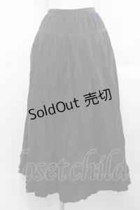 PINK HOUSE / 裾ピコフリルスカート  黒 I-25-10-29-094-LO-SK-SA-ZI