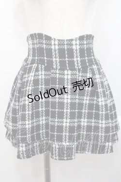 画像1: michellMacaron / 美脚ツイードスカパン  黒X白 I-25-10-29-095-LO-SK-SA-ZI