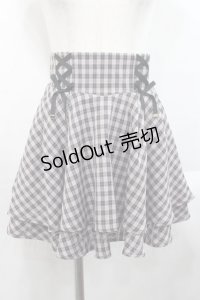 Rojita / サイドレースアップスカパン  ピンクＸ黒チェック I-25-10-29-096-LO-SK-SA-ZI