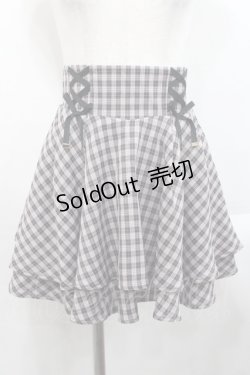 画像1: Rojita / サイドレースアップスカパン  ピンクＸ黒チェック I-25-10-29-096-LO-SK-SA-ZI