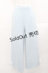 axes femme / リボン付ラインジャージPT  サックスAX I-25-10-29-097-AX-PA-SA-ZI