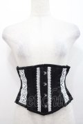 abilletage / nobleレースミニショートコルセット 4 黒Ｘ白 I-25-10-29-098-GO-ZA-SA-ZI