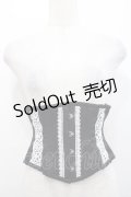 abilletage / nobleレースミニショートコルセット 4 黒Ｘ白 I-25-10-29-098-GO-ZA-SA-ZI