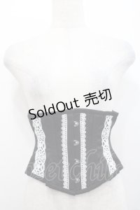 abilletage / nobleレースミニショートコルセット 4 黒Ｘ白 I-25-10-29-098-GO-ZA-SA-ZI