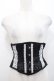 画像1: abilletage / nobleレースミニショートコルセット 4 黒X白 I-25-10-29-098-GO-ZA-SA-ZI (1)
