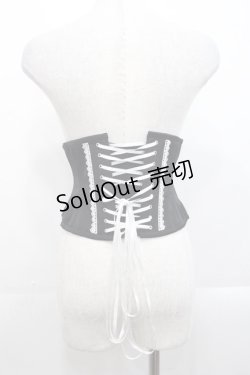 画像2: abilletage / nobleレースミニショートコルセット 4 黒Ｘ白 I-25-10-29-098-GO-ZA-SA-ZI