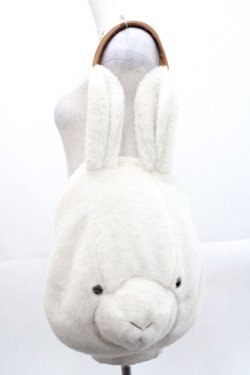 画像1: PINK HOUSE / クッキーラビッツ顔ぐるみバッグ  白 I-25-10-29-101-LO-BG-SA-ZI