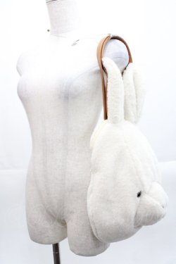 画像2: PINK HOUSE / クッキーラビッツ顔ぐるみバッグ  白 I-25-10-29-101-LO-BG-SA-ZI