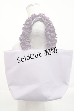 画像4: Maison de FLEUR / Kuromiフリルハンドルトート  ラベンダー I-25-10-29-102-LO-BG-SA-ZI