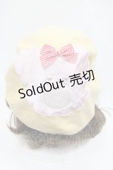 Nile Perch / くまさんニットベレー  イエローＸピンク I-25-10-29-108-LO-AC-SA-ZI