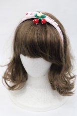 画像1: Lolime / Lolime logoリボンカチューシャ  ピンクＸ赤Ｘ緑 I-25-10-29-111-LO-AC-SA-ZI (1)