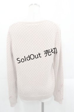 画像3: PINK HOUSE / リボンいっぱい透かし編みカーディガン  ピンク I-25-10-29-017-LO-TO-SA-ZI