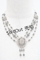 Moi-meme-Moitie / アンティークローズネックレス  ゴールドＸ黒 I-25-10-29-115-MO-AC-SA-ZI