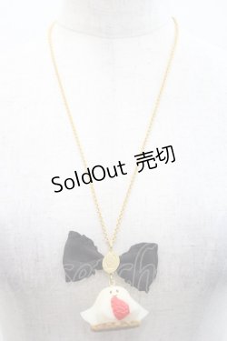 画像1: Q-pot. / イチゴおばケーキネックレス  白Ｘ赤Ｘ黒 I-25-10-29-116-QP-AC-SA-ZI