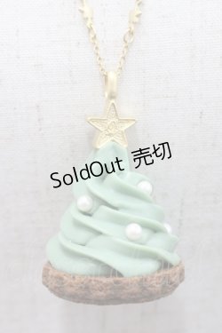 画像2: Q-pot. / クリスマスツリーカップケーキネックレス  グリーン I-25-10-29-118-QP-AC-SA-ZI